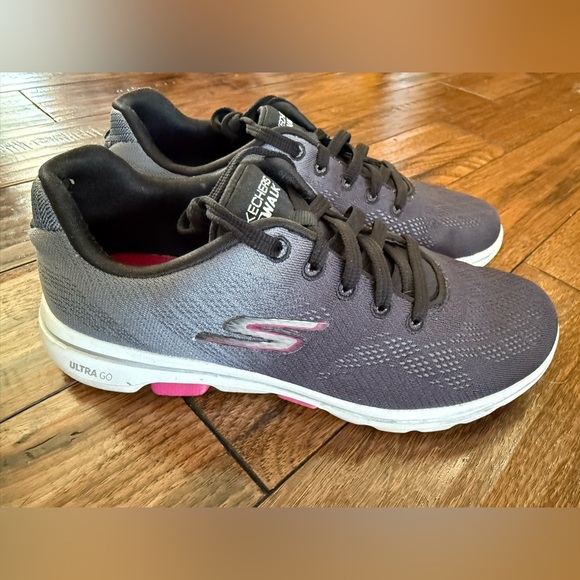 Skechers Shoes - Skechers Go Walk 5 Alive‎ Black Hot Pink Womens Casual Sneakers 15929 Size 6.5